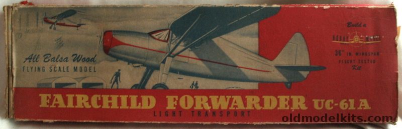 Hobby Model Fairchild Forwarder UC-61A - 36 inch Wingspan Balsa Flying Model, F51 plastic model kit